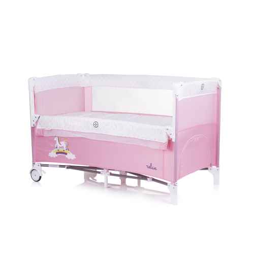 Бебешка кошара с падаща страна Chipolino Релакс, розова