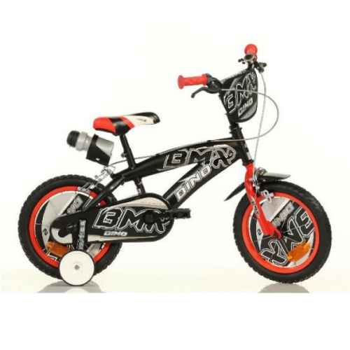 Детски велосипед Dino Bikes BMX 14“ с бутилка, Black/Red