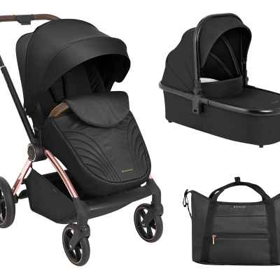 Комбинирана бебешка количка 3в1 Kikka Boo Kara, Black РАЗПРОДАЖБА