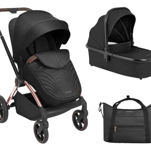 Комбинирана бебешка количка 3в1 Kikka Boo Kara, Black РАЗПРОДАЖБА