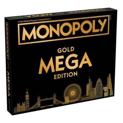 Настолна игра Winning Moves, Monopoly, Мега Gold издание