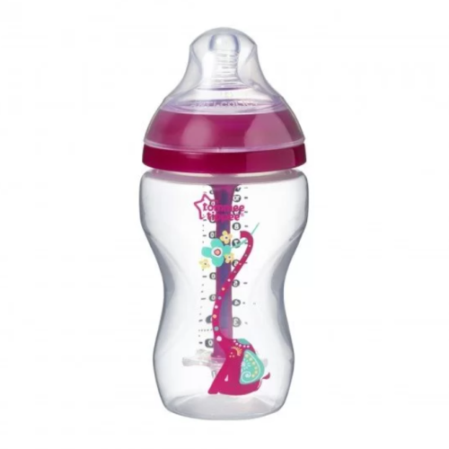 Шише за хранене Tommee Tippee Advanced Anti-Colic 3м+, 340 мл, Розово