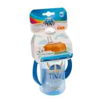 Преходно шише със силиконов накрайник и дръжки Canpol Future Daydreams 320 мл, син-mnTya.jpg