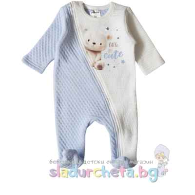 Бебешки гащеризон Морисмо, син/бял