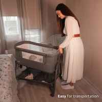 Бебешка мини кошара с падаща преграда 2в1 Lorelli Layla, Grey-nAjaH.jpeg