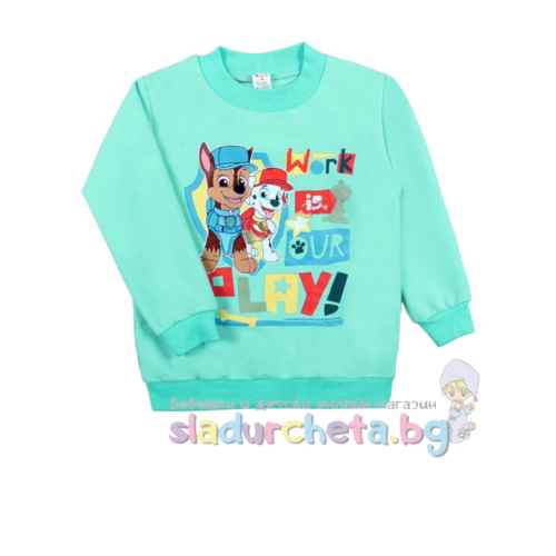 Детска блуза Светли, мента