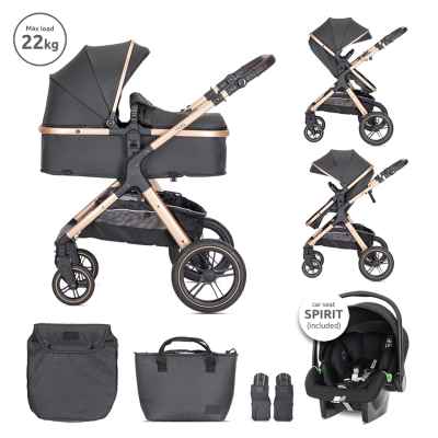 Комбинирана бебешка количка 3в1 Lorelli Viola, Black