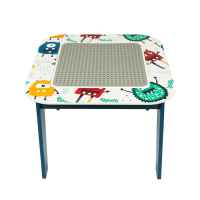 Комплект детска двустранна маса с 2 стола за редене на конструктори тип LEGO GINGER, GHOSTS-niWwX.jpg