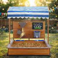 Детски дървен пясъчник Ginger Home, с регулируем покрив и аксесоари-nluoz.jpeg