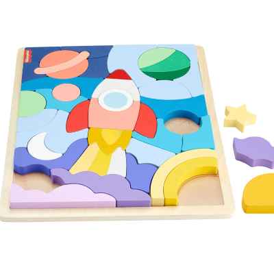 Дървени играчки Fisher Price, пъзел космос