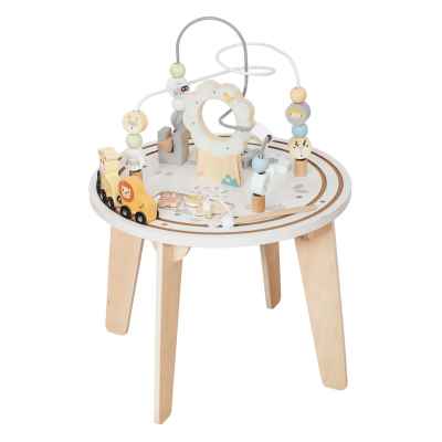Дървена образователна маса Ginger, с лабиринт и мъниста