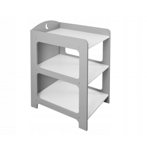 Шкаф за повиване и аксесоари Baby Moon, сив