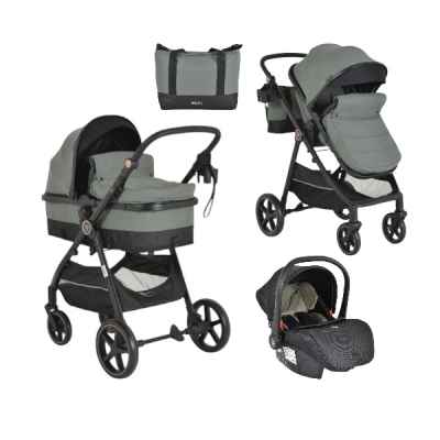 Комбинирана бебешка количка 3в1 Moni Tokyo, зелен