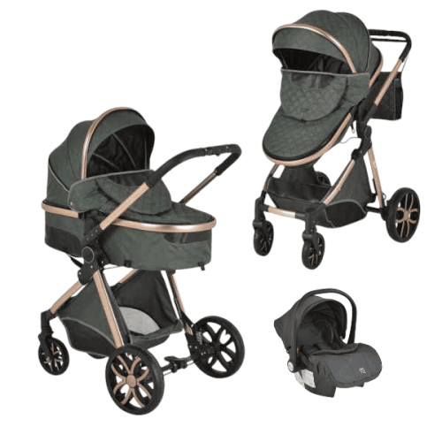 Комбинирана бебешка количка 4в1 Moni Alma, зелена