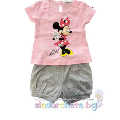 Комплект от 2 части Светли - тениска и къс панталон