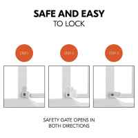 Предпазна преграда за бебе Hauck Clear Step 2 + удължител 9 см, White-oSzJG.jpeg