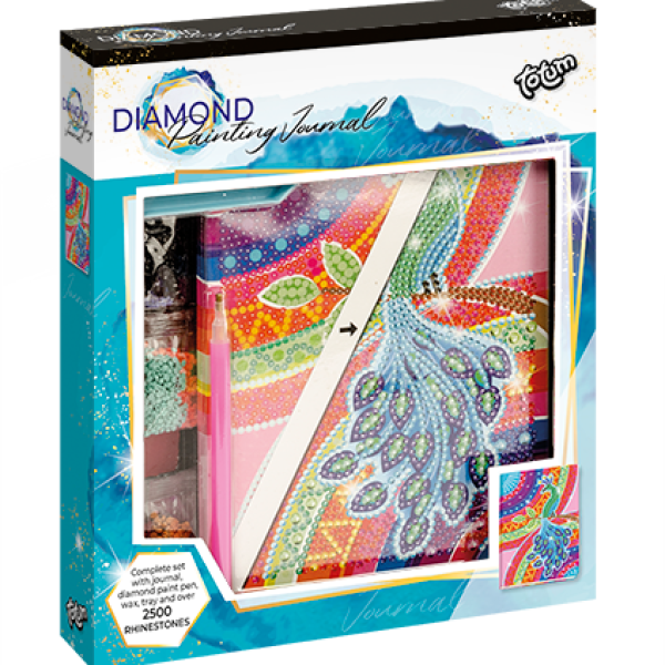 Голяма тетрадка за декориране с диаманти Totum, Паун-odXjw.png