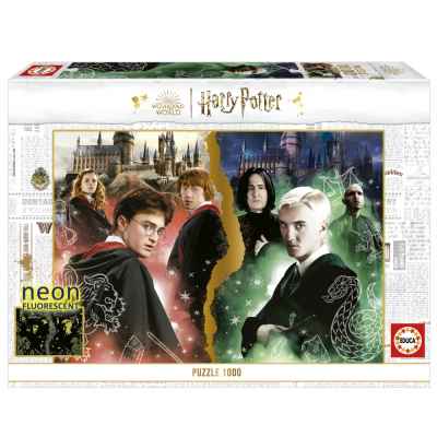 Неонов пъзел Educa, Gryffindor vs Slytherin, Хари Потър, 1000 части