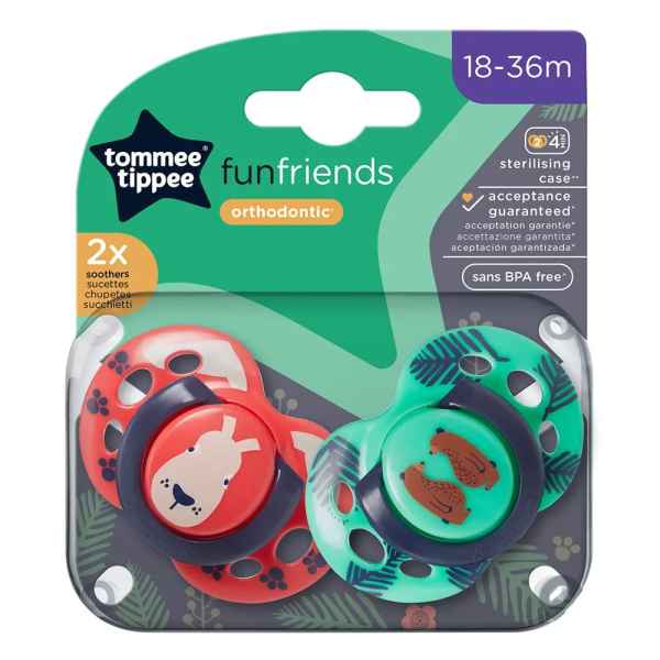 Силиконова ортодонтична залъгалка Tomme Tippee 18-36м, Fun Friends 2бр-ot2N4.jpeg