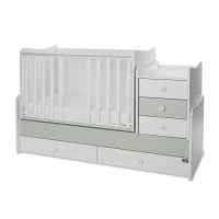 Бебешко легло Lorelli MAXI PLUS NEW 70/160, БЯЛО/MILKY GREEN-3BOX-p4U2n.jpeg