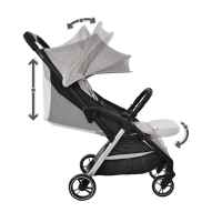 Лятна бебешка количка Lorelli Loret с автоматично сгъване, Grey-pv8dW.jpeg