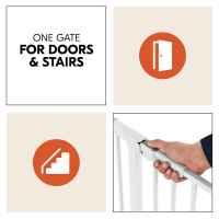 Предпазна преграда за бебе Hauck Clear Step Autoclose 2, White-q7NTg.jpeg