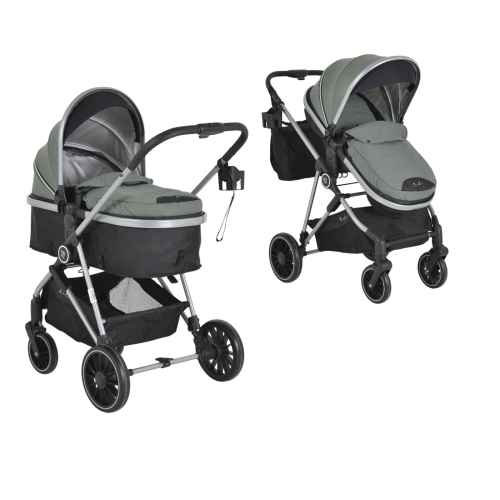 Комбинирана бебешка количка Moni Kali, маслиново зелен