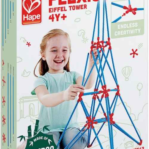 Бамбуков конструктор Hape Flexistix, Айфелова кула, 62 части