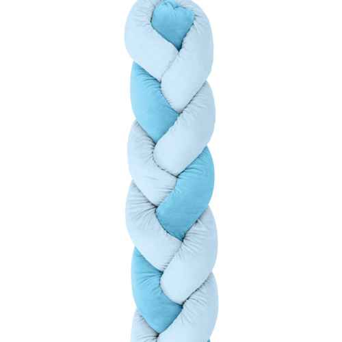 Плетен плюшен обиколник 3 плитки Kikka Boo, 210см, Blue
