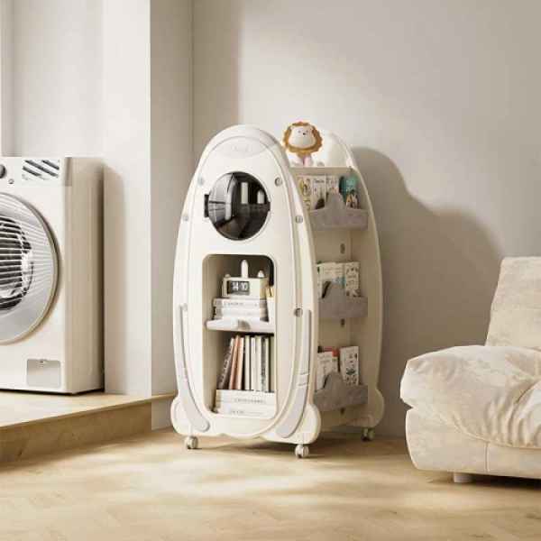 Детска библиотека с въртящ се дизайн Feelkids, сива-qLJ69.jpeg