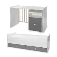 Бебешко легло Lorelli Trend Plus New 3-box, Бяло/ stone grey-qLNAM.jpeg