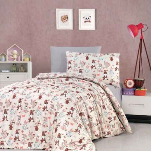 10бр. Детски спален комплект, Зайче розово
