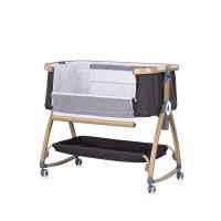 Бебешка кошара с подвижна страна Chipolino Charisma, тъмносиво+колела-qhFXX.jpeg