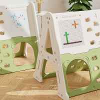 Детска пластмасова стена за изкачване 5 в 1 Feelkids, зелена-qi7a7.jpeg