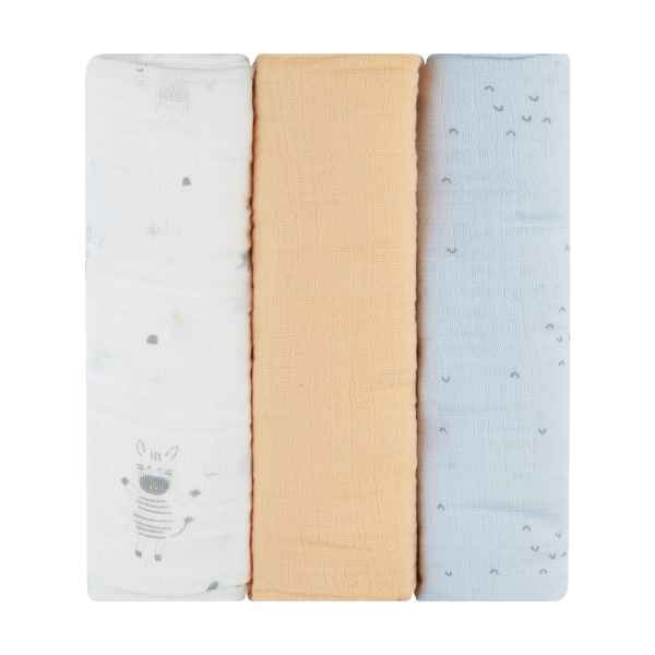 Комплект от 3бр муселинови пелени Kikka Boo Stripy Friends, 100х100см-qp7Ip.jpg