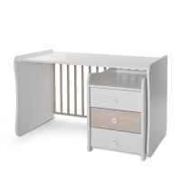 Бебешко легло Lorelli MAXI PLUS NEW 70/160, БЯЛО/СВЕТЪЛ ДЪБ-3BOX-qpiYP.jpeg