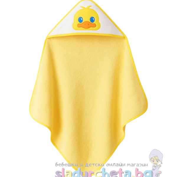 Хавлия с качулка Sunny Kids, Пате в бяло/жълто-qtaDe.jpeg