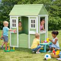 Детска дървена къща за игра Ginger Home, зелено и бяло-r52Qo.jpeg