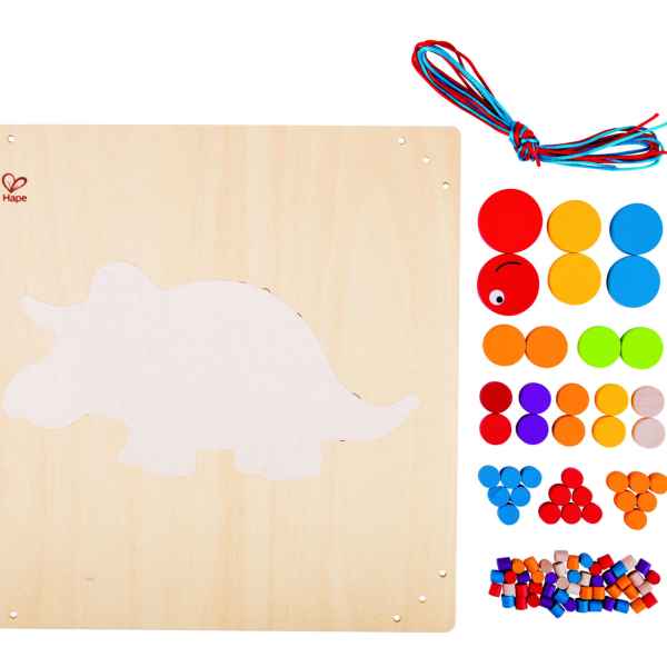 Творчески комплект Hape, Дървена мозайка, Трицераптор-r9v6d.jpeg