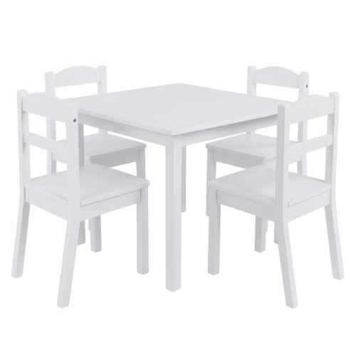 Детска маса с два стола Ginger Home, бяла