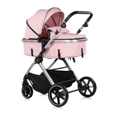 Комбинирана бебешка количка 3в1 Chipolino Pearl, розова пудра