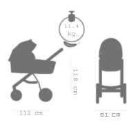 Комбинирана бебешка количка 3в1 Tutis VIVA 5+, Crystal-rUP26.png