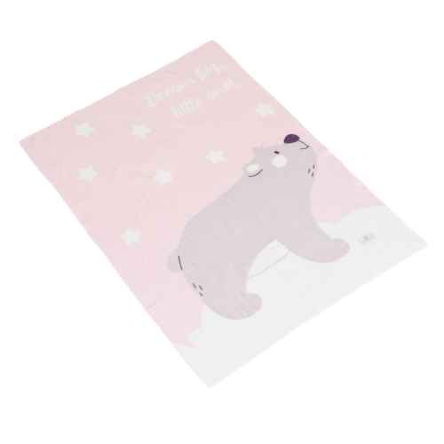 Бебешко одеяло Cangaroo Dreamy bear, розово 75/100 см