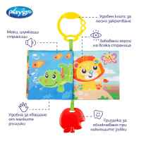 Мека текстилна книжка с 4 шумолящи листа Playgro Popper, First Fun Stroller Book-rWVLa.jpeg