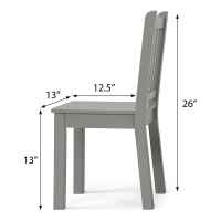 Комплект от дърво детска маса с 2 столчета GINGER, GREY-rWmKK.jpg