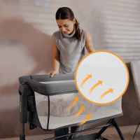 Бебешка кошара Next to me 3 в 1 Lionelo Leonie Plus люлееща се, Grey Stone-rh96G.jpeg