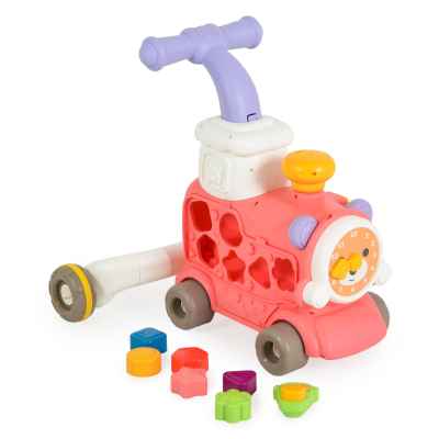 Играчка за прохождане 3в1 Moni Toys Happy Train, pink
