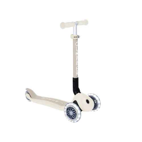 Сгъваема еко тротинетка Globber Junior Foldable Lights eco, кокос