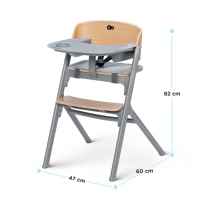 Столче за хранене KinderKraft LIVY + шезлонг CALMEE, розово-rwTop.jpeg