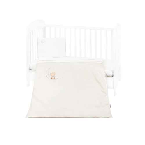 Бебешки спален комплект с бродерия Kikka Boo 5 части, Dream Big Beige